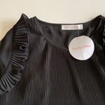 Chloé NEW See By Chloe Black Chiffon Accordion Pleated Ruffle Detail Blouse Shirt Top Photo 1