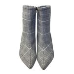 Jeffrey Campbell Sport Pointed Toe Plaid Ankle Boots Black White Size 7.5 Photo 1