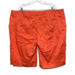 Jones New York Signature Woman Orange Bermuda Shorts Flat Front 2XL Waist 43 in Photo 2