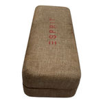 Esprit Hard Clamshell Case Beige Tweed Canvas Sunglasses Eyeglasses Felt Lining Photo 5