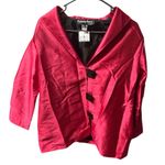 RARE VTG Painted Pony Boxy Red Blazer Made in USA Large Photo 3