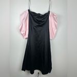 Gianni Bini  Nastia Liukin Audrey Off the Shoulder Satin Midi Dress Women’s Sz 6 Photo 1