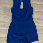 Adelyn Rae  blue v neck tapered skirt romper keyhole back medium Photo 0