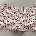 Loft White Shorts with Red Cherry Pattern Photo 0