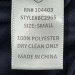 J.O.A. LOS ANGELES NAVY BLUE SEQUIN VELVET CREW NECK SWEATER‎ BC2965 SMALL SHINY Photo 8