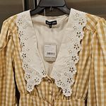 💕SISTER JANE💕 Honey Gingham Mini Dress ~ Primrose/ Yellow Small S NWT Photo 13