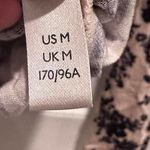 Free People Cream Navy Blue Printed Turnt Bodysuit Size Medium Photo 4