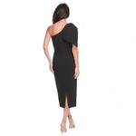 Dress the Population Tiffany One-Shoulder Midi Dress in Black Size Small Photo 3