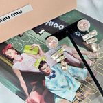 Miu Miu Pink Swarovski Crystal Post-Back Earrings Photo 1