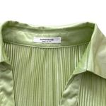 Peppermayo  Sundowner Cropped Shirt Pleated Satin Lime Green Women's US Size 8 Photo 5