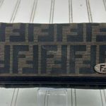 Fendi Vintage Zucca FF Monogram Canvas Wallet with Black Leather Trim Photo 0