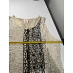 Parker Black Ivory Lace Beaded Embellished Sleeveless Tank Top Women Size S Photo 5
