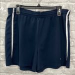 Nike  Blue Athletic Shorts with White Stripes Photo 0