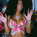 Amazon Y2K sequins butterfly crop top corset lace up adjustable colorful fairy vneck Photo 0