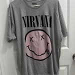 Nirvana  Smiley Face Band Tee Photo 0