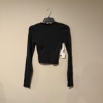 NWT TNA Ribbed Cropped Long Sleeve | Size: Small Black Photo 1
