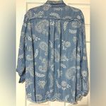 Multiples Women’s 2X  100% tencel fringe boho paisley shirt top Photo 4