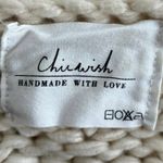 Chicwish  Knit Your Love Ivory Heart Shape Pompoms Chunky Knit Cardigan Sweater S Photo 4