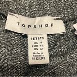 Topshop Petite Gray Wide Leg Drawstring Trousers Pants - US 10 Photo 6