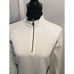 Greg Norman White quarter zip top shirt Medium M Long Sleeve Photo 3