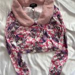 Dolls Kill FAUX FUR TRIM RIB ANIME CARDI SIZE SMALL GRANOLA GIRL COQUETTE Photo 2