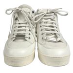 Stella McCartney  White Vegan Leather Canvas High Top Trainers Sneakers Shoes 36 Photo 1