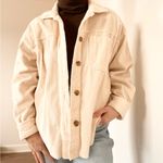 Aeropostale Cream Corduroy Button Down Jacket Photo 3