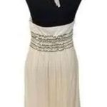 BCBG Maxazria 100% silk cream colored halter dress, size 8P Photo 1