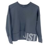 Nike Dri-FIT Just Do It Oversized Crop Crewneck Pullover Workout Sweatshirt Photo 2