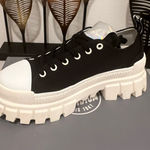 Palladium Black and White Chunky Women's Sneakers by  Size 6 Photo 0
