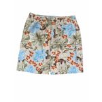 Eddie Bauer Skirt Women's 16 Floral Khaki Cargo Brown Colorful Flowers Pocket Photo 3