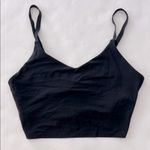 Athleta  Elation 2 in 1 Crop Top Black Size Medium Photo 2