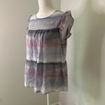Cloth & Stone Anthropologie purple tie-dye top size S Photo 2