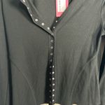 Edikted Black Long Sleeve Button-Up Top Photo 1