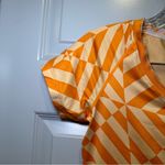 Nike Pro Orange Print V Neck Short Sleeve Fitted Dri Fit Activewear Tee Size S Photo 3