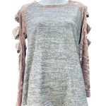 143 Story  by Line Up grey and lavender long sleeve blouse Photo 0