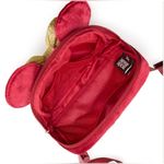 Disney Minnie Mouse Burgundy Quilted Velvet Crossbody Belt Bag NWT Photo 14