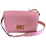 Michael Kors  Mimi Medium Flap Messenger Crossbody Pink Leather NWT Photo 1