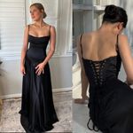 House Of CB  S A-C  'Anabella' Black Lace Up Maxi Dress‎ NWOT Photo 3