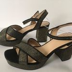 Black/Gold Heels, Size 6 Black Photo 1