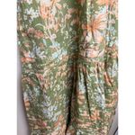 A pea in the pod Pea in the Pod Green Floral Tiered Maxi Dress NWT Sz. M Photo 6
