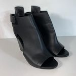 Vince Kara black Leather Cutout open toe wedge sandals size 6M Photo 8