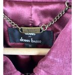 Dennis Basso  Suede Vest Womens Sz 1X Plus Genuine Leather Wine Burgundy Full Zip Photo 2