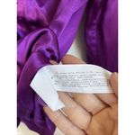 ZARA  Purple Satin Pleated Shirt button front size S Photo 2