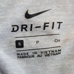 Gray Long Sleeve Tee with Hoodie Size Small Nike Gray Hoodie Logo Top Photo 4
