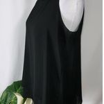 Zac & Rachel Black Sleeveless Flowy Tank Top Split Back Casual Dressy Small Photo 2