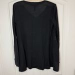 BCBGMAXAZRIA  Black Asymmetrical V-Neck Long Sleeve Blouse Photo 2