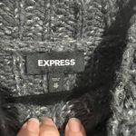 EXPRESS Gray Metallic Chunky Knitted Sweater Photo 2