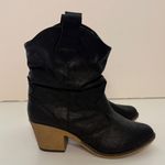 Charles Albert  Ankle Boots Sz 6 Western Cowboy Black Heels Pull On Photo 4