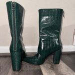 Amazon  green heeled boot with block heel Photo 1